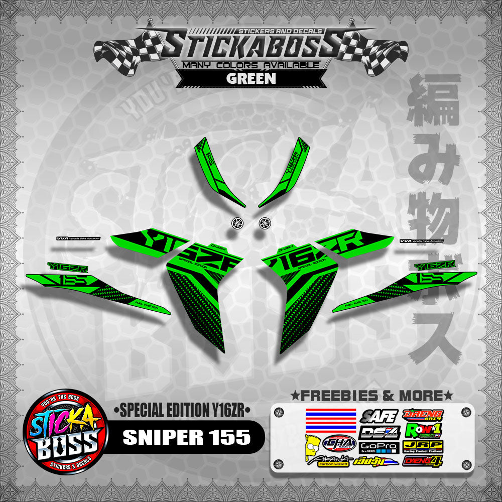 SNIPER 155 MALAYSIAN DECALS ( SPECIAL EDITION Y16ZR )【WITH FREEBIES】 MALAYSIA CONCEPT