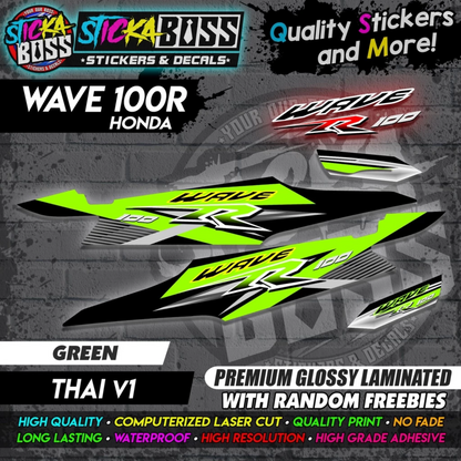HONDA WAVE 100 R (THAI V1) [STOCK DECALS]【PREMIUM GLOSSY LAMINATED】