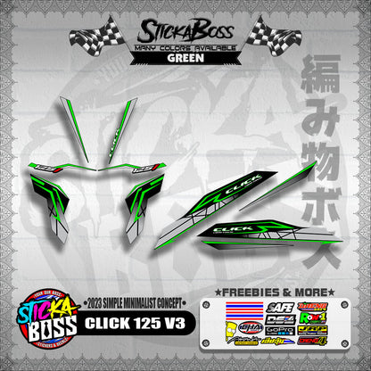 CLICK 125 V3 DECALS ( 2023 SIMPLE MINIMALIST CONCEPT )【WITH FREEBIES】