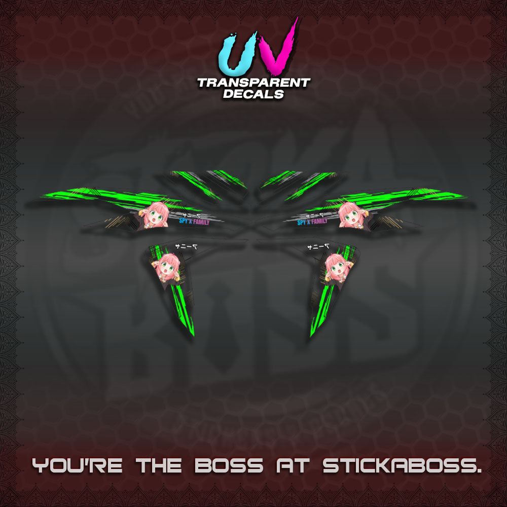 CLICK V2  UV TRANSPARENT DECALS (ANYA JAPAN NEW)STICKER DECALS By STICKABOSS