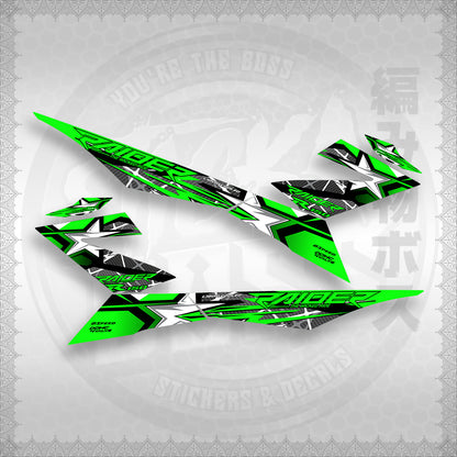 STICKER DECALS for RAIDER 150 FI (RFISATHMATH04) By STICKABOSS (SOFIE LAMINATED WATERPROOF)