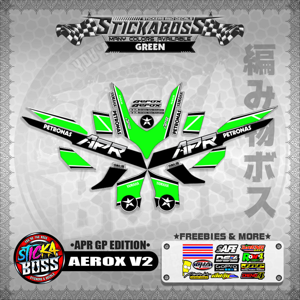 AEROX V2 STICKER DECALS ( APR GP EDITION )【WITH FREEBIES】