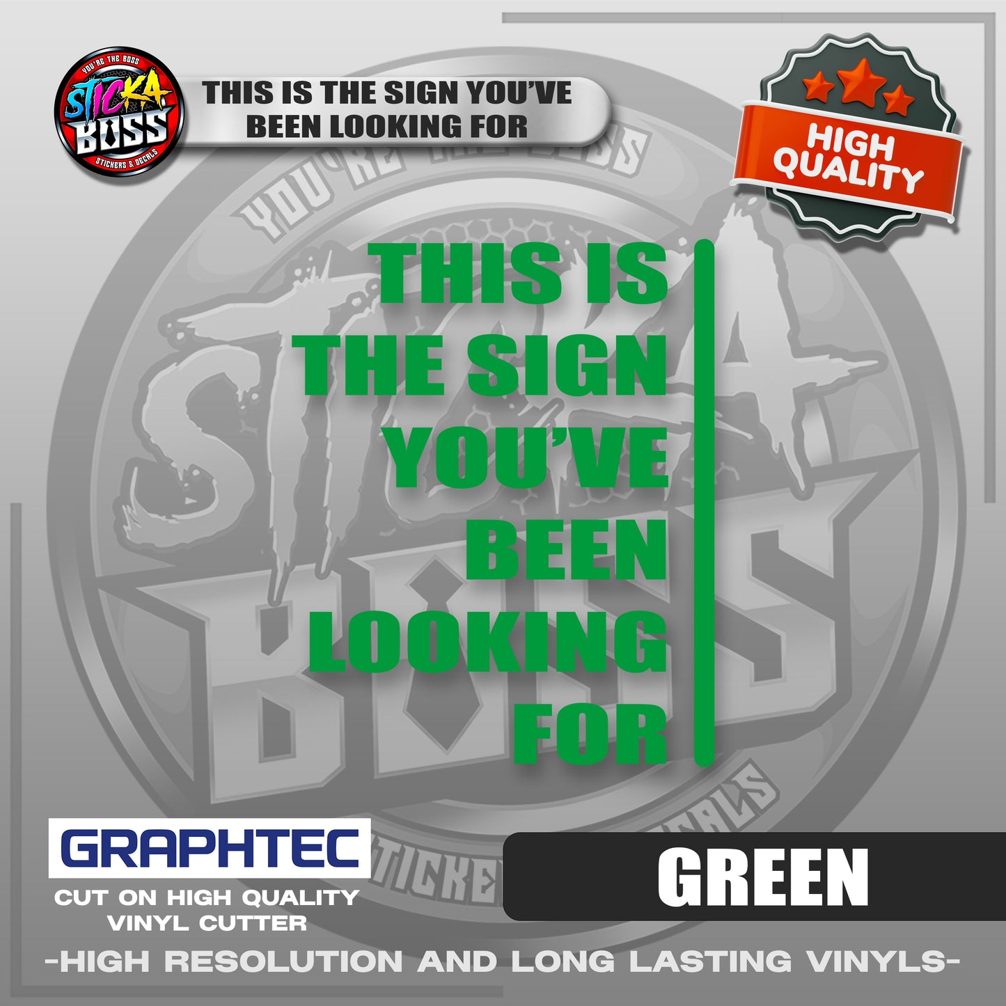 THIS IS THE SIGN YOU'VE BEEN LOOKING FOR | VINYL WATERPROOF CUT-OUT STICKER DECALS