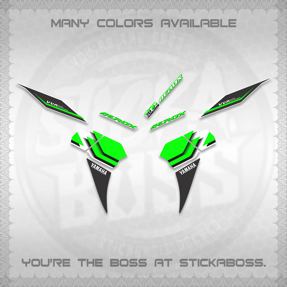 AEROX V2 DECALS (70th ANNIVERSARY DESIGN) STICKER DECALS By STICKABOSS (Copy) (Copy) (Copy) (Copy) (Copy)