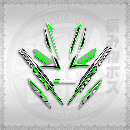 STICKER DECALS for AEROX 155 V2 (AV2NESPGR) By STICKABOSS (SOFIE LAMINATED WATERPROOF)