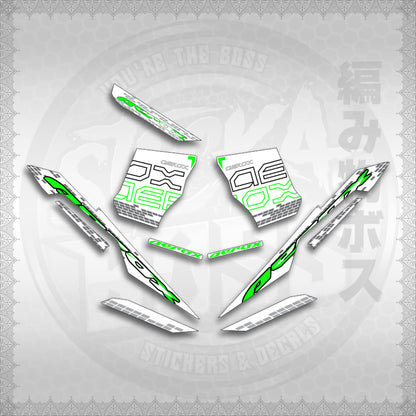 STICKER DECALS for AEROX V3 ALPHA TURBO INDO FOR WHITE (AV3NVBLDE) By STICKABOSS (SOFIE LAMINATED WATERPROOF)