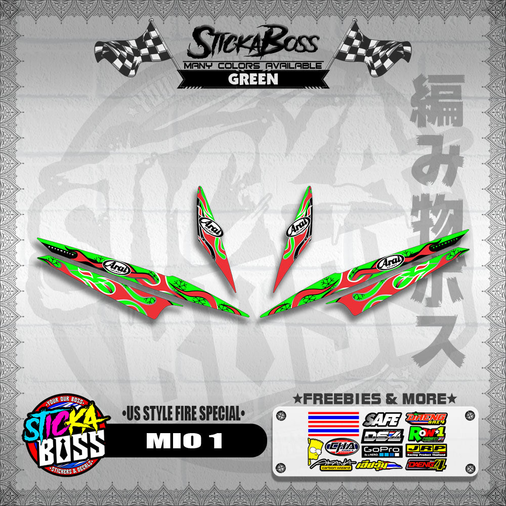 MIO 1 DECALS ( US STYLE FIRE SPECIAL )【WITH FREEBIES】