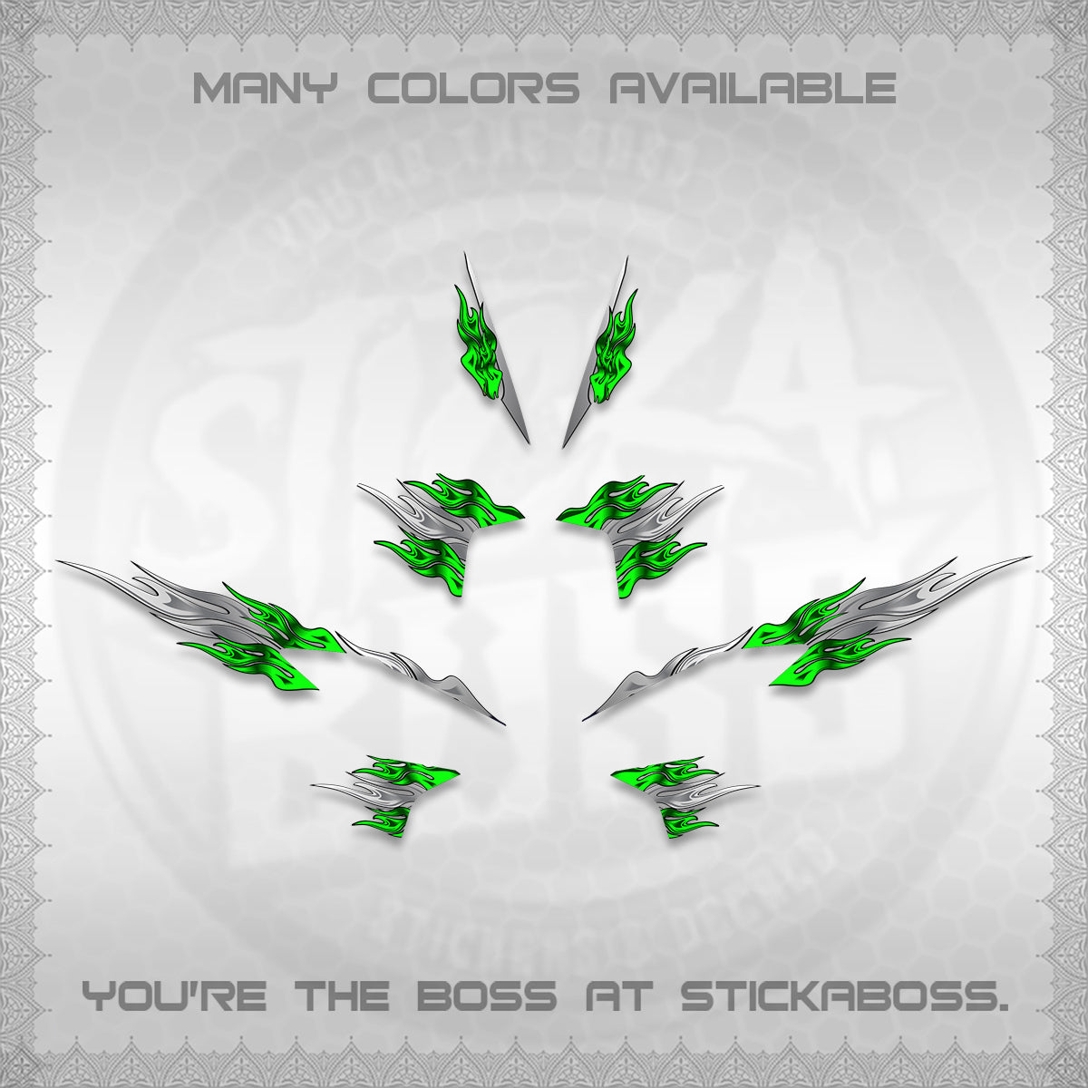 CLICK V2 STRIPING DECALS (2026 MODERN TRIBAL FIRE) STICKER KITS BY STICKABOSS