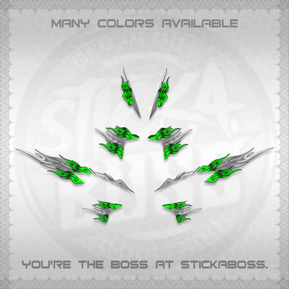 CLICK V2 STRIPING DECALS (2026 MODERN TRIBAL FIRE) STICKER KITS BY STICKABOSS