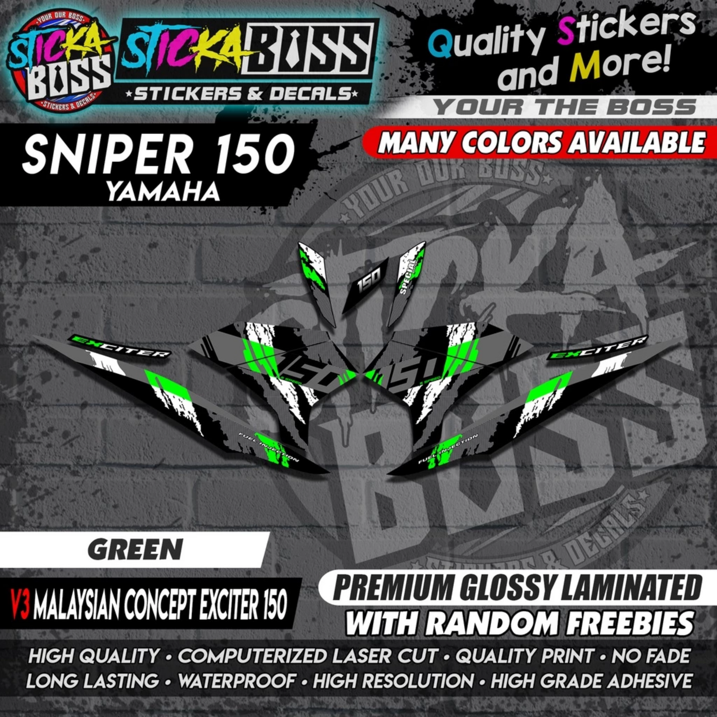 SNIPER 150 Decals 【 v3 Malaysian Concept EXCITER 150 】