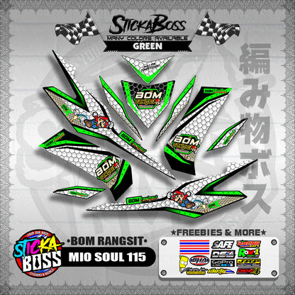 MIO SOUL 115 INDO DECALS ( BOM RANGSIT )【WITH FREEBIES】