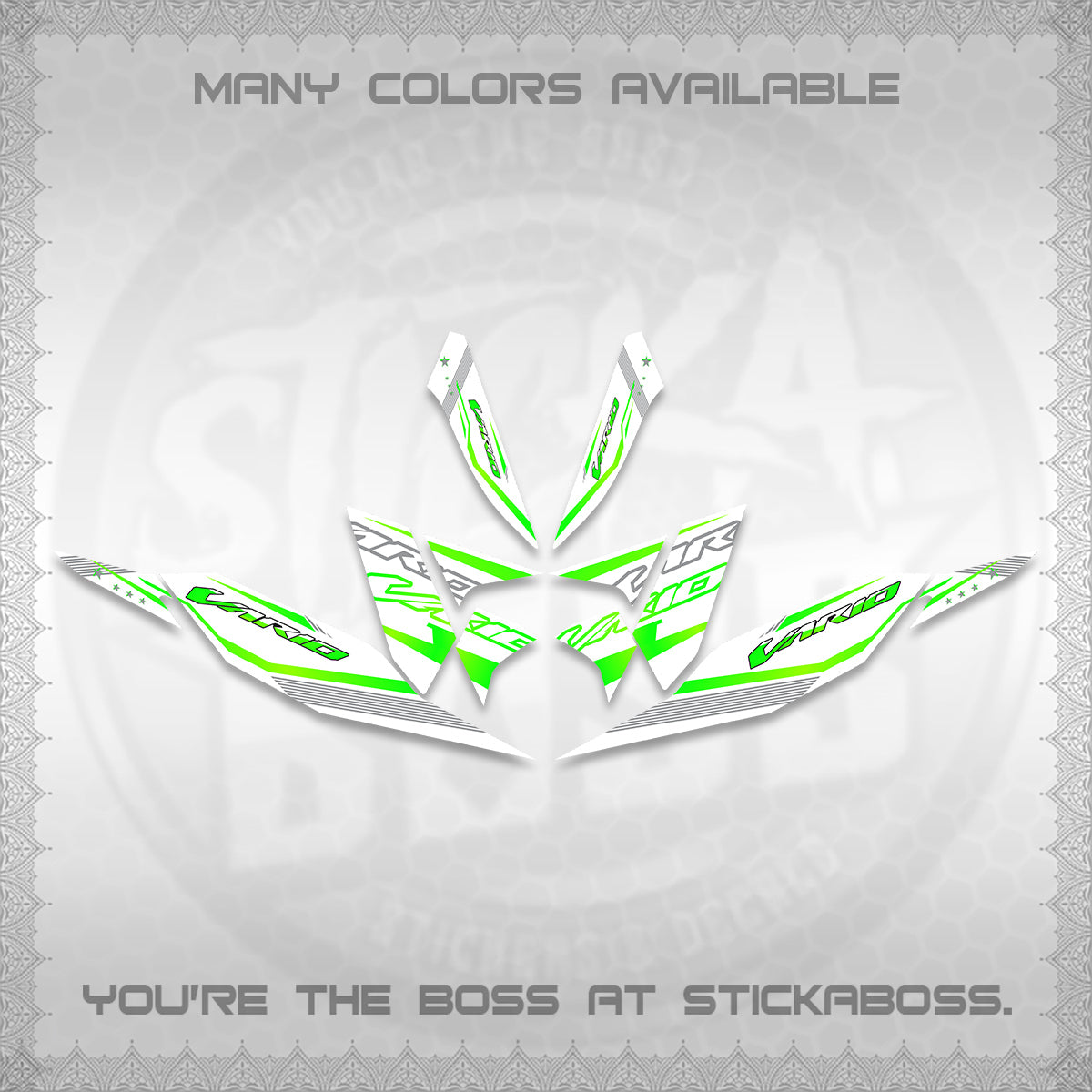 CLICK 125 V4 VARIO DECALS (2026 WHITE EDITION DESIGN) STICKER KITS By STICKABOSS
