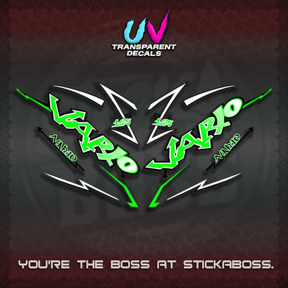 CLICK V3 UV TRANSPARENT INDO VARIO DECALS (STRIPPING GRAFITY MOTIF)STICKER DECALS By STICKABOSS