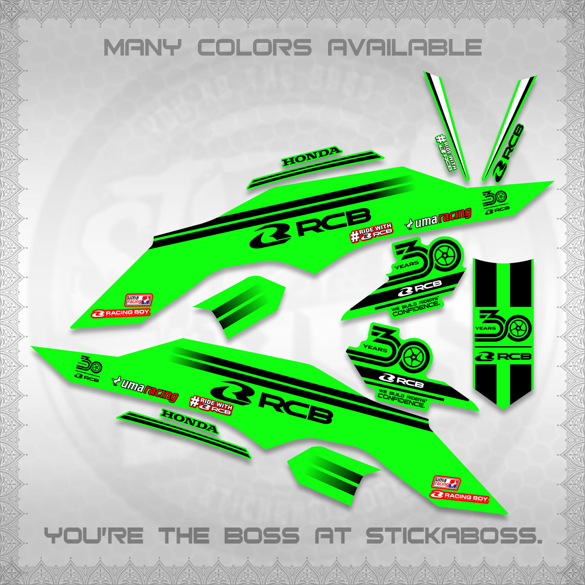 CLICK 125 V3 DECALS (2026 30TH ANNIVERSARY RACING DESIGN) STICKER DECALS By STICKABOSS