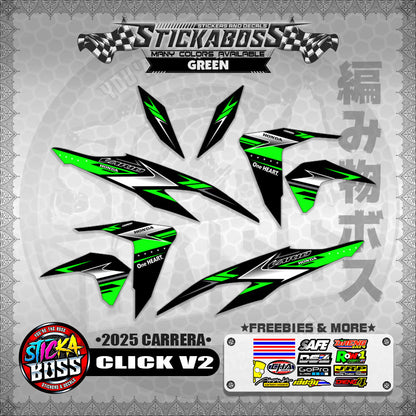 CLICK V2 STICKER DECALS ( 2025 CARRERA )【WITH FREEBIES】
