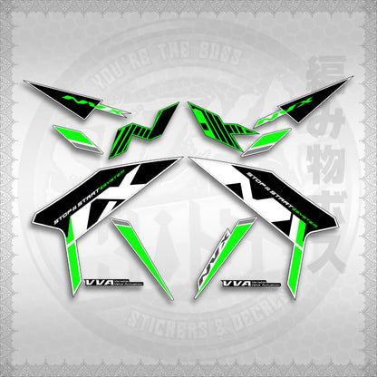 STICKER DECALS for AEROX V3 ALPHA TURBO INDO (AV3SHBOST) By STICKABOSS (SOFIE LAMINATED WATERPROOF)