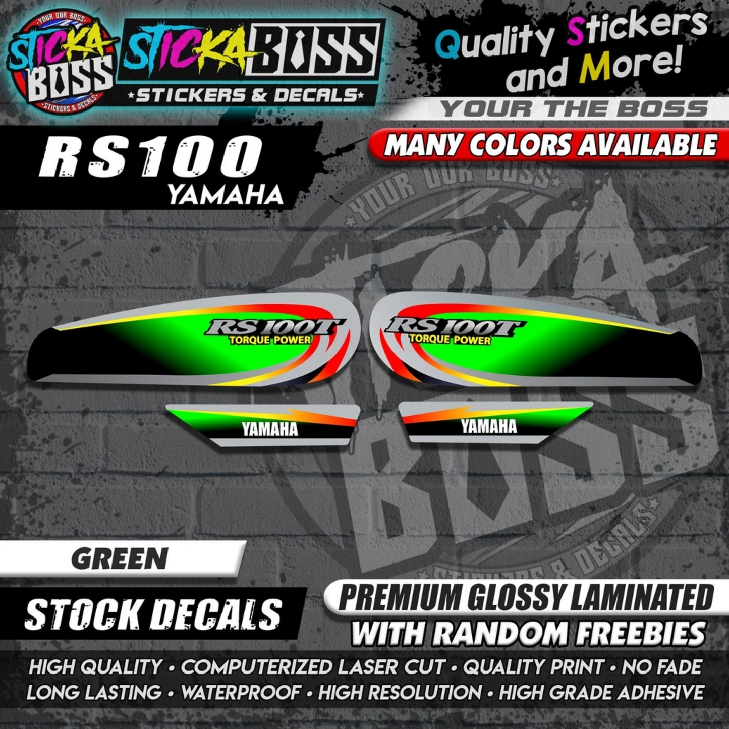 RS100 STOCK DECALS【WITH FREEBIES】