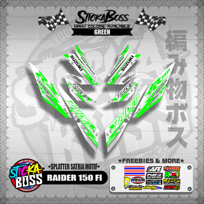 RAIDER 150 FI DECALS ( SPLATTER SATRIA MOTIF )【WITH FREEBIES】