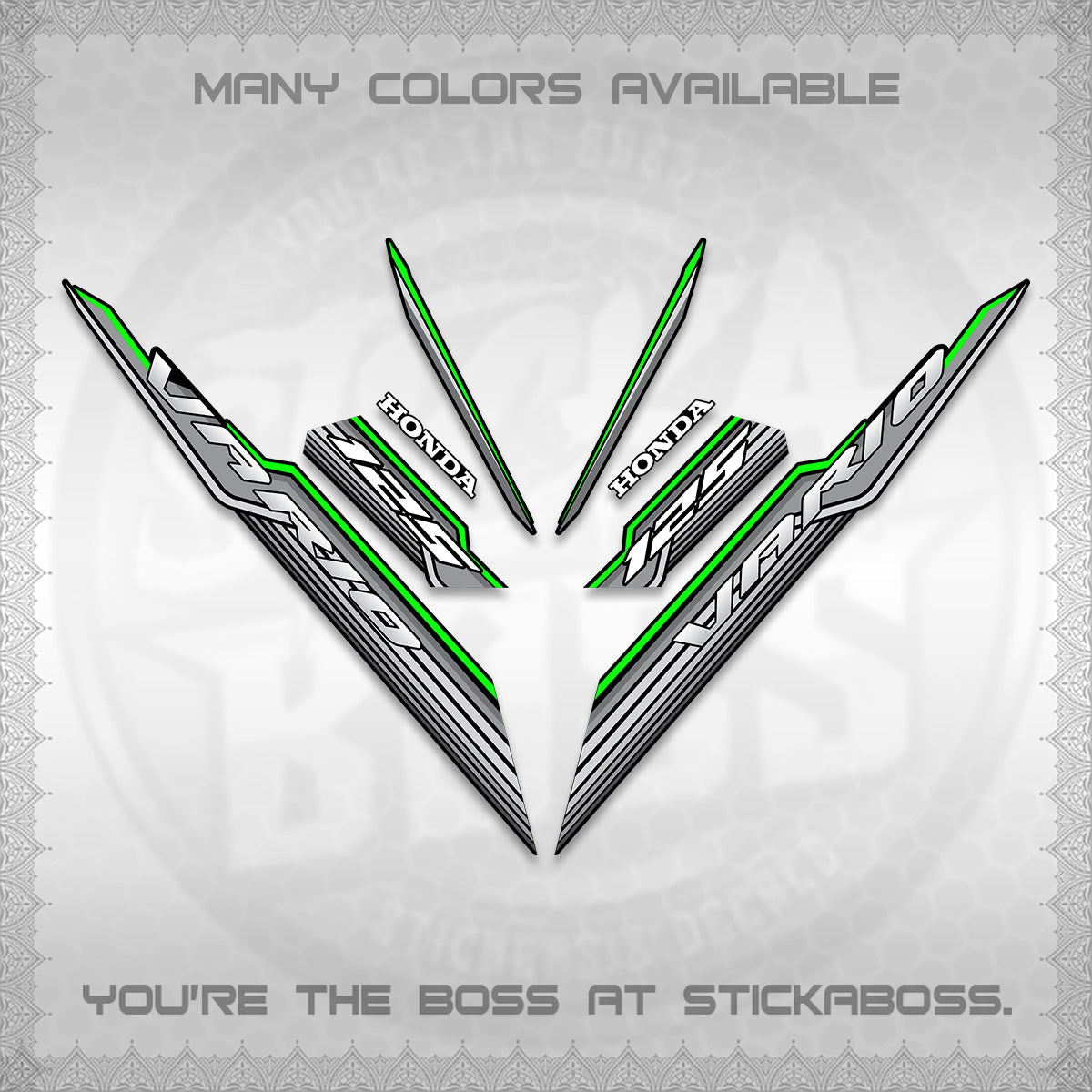 CLICK 125 V3 INDO DECALS (2024 SV 07-A2 STYLE) STICKER KITS By STICKABOSS