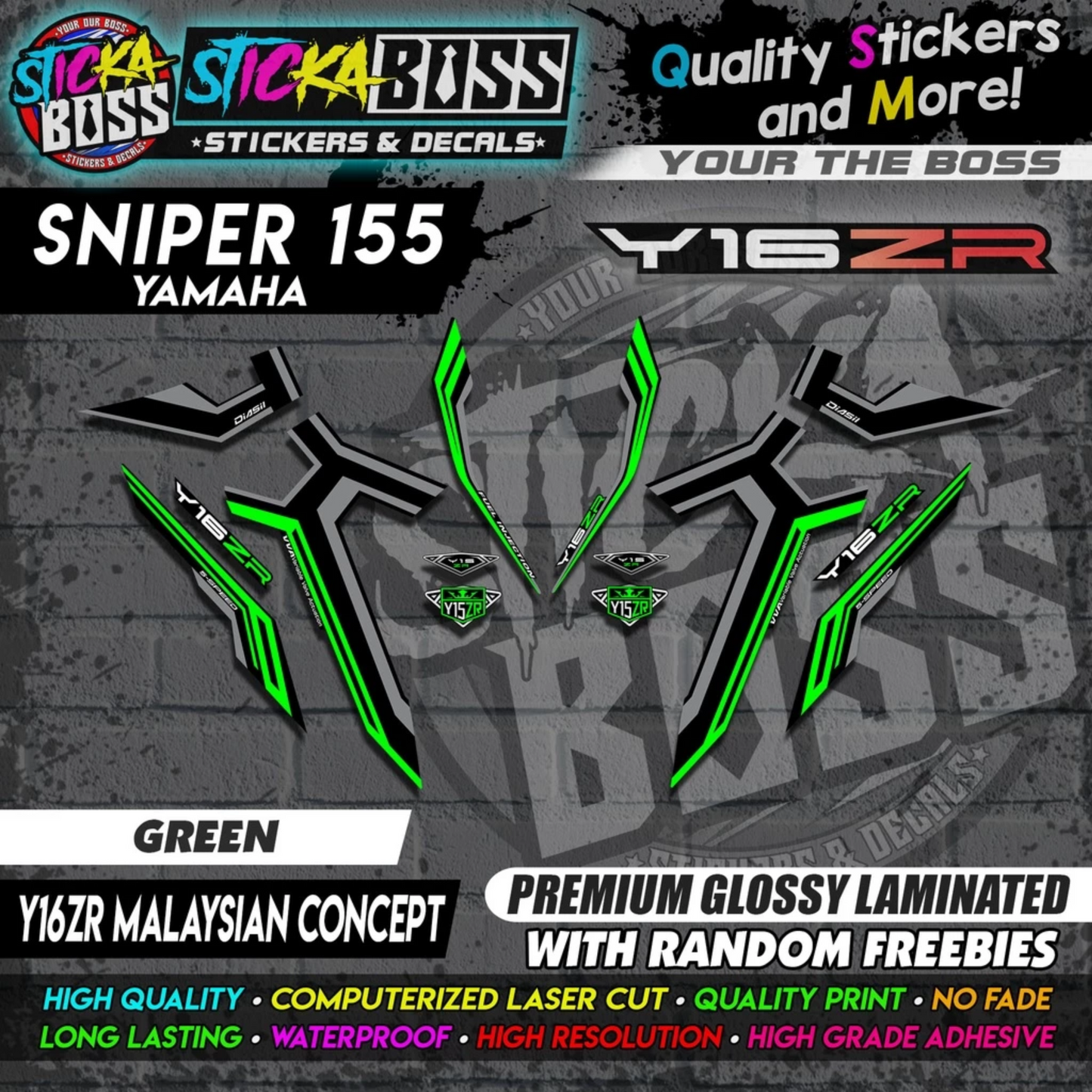 SNIPER 155 STOCK DECALS 【 Y16ZR MALAYSIAN CONCEPT 】