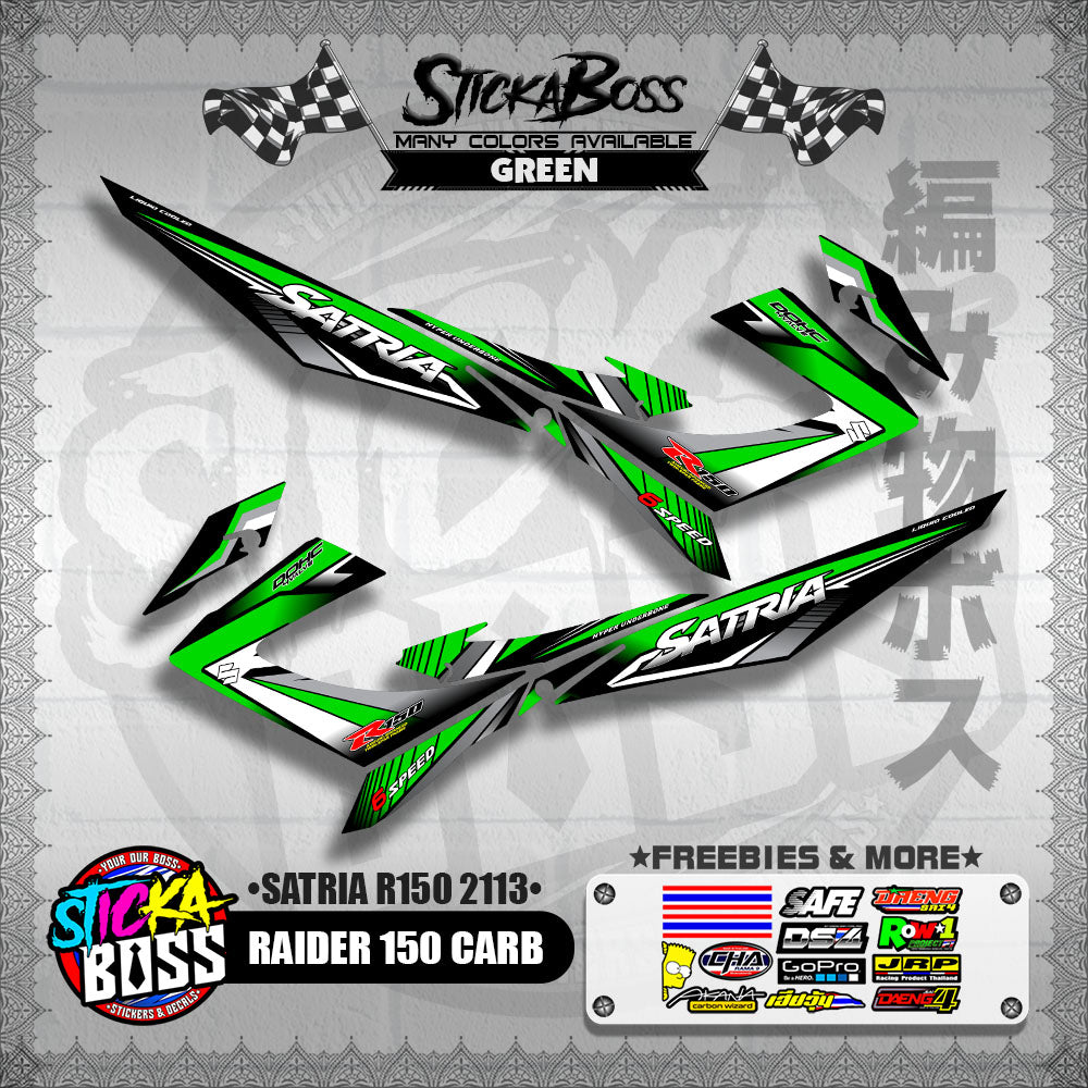 RAIDER 150 CARB DECALS ( SATRIA R150 2113 ) [ PREMIUM GLOSSY LAMINATED ]【WITH FREEBIES】