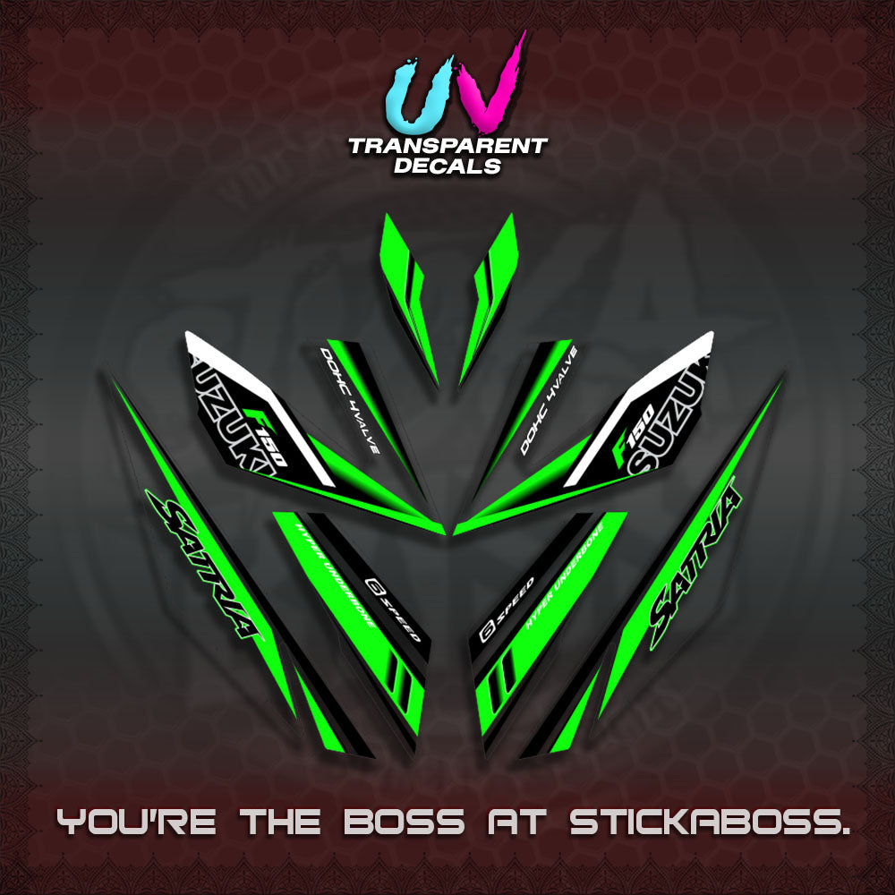 【PREMIUM UV PRINT】TRANSPARENT RAIDER 150 Fi SATRIA DECALS (2026 NTN N22)STICKER By STICKABOSS