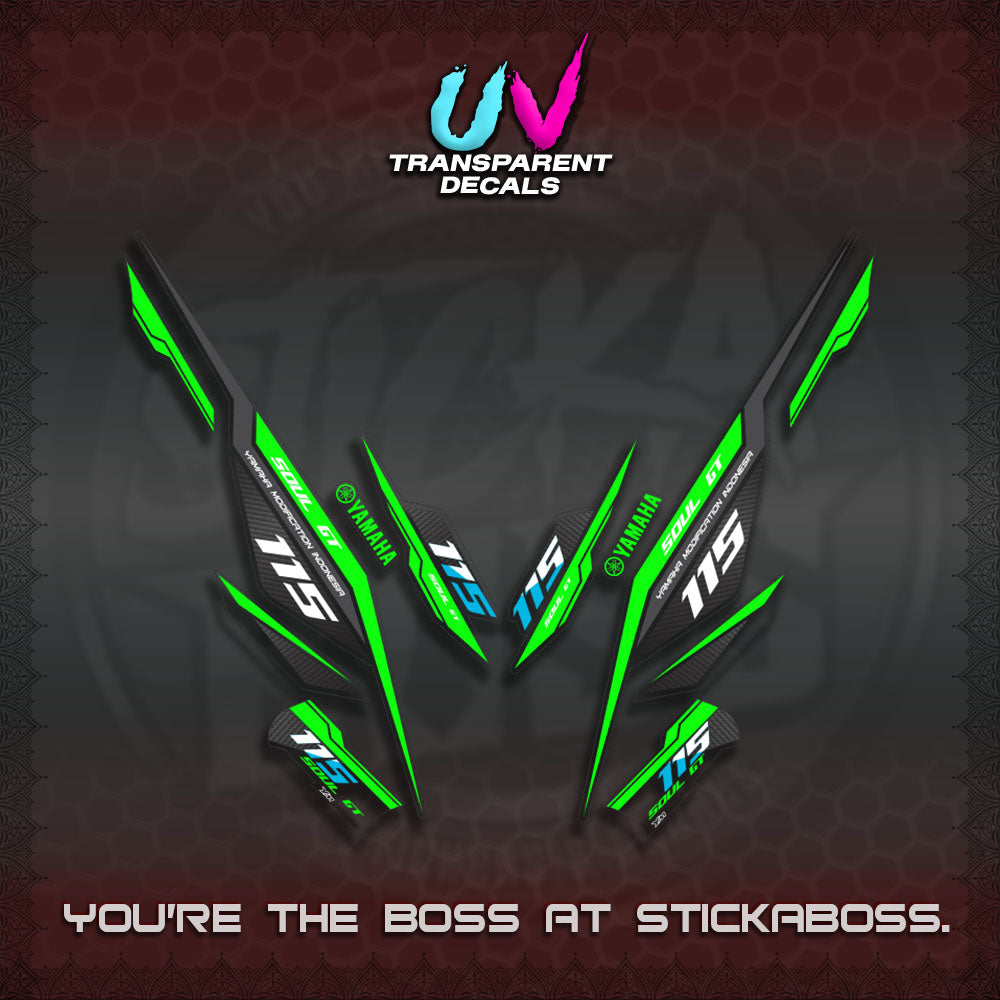 【PREMIUM UV PRINT】TRANSPARENT MIO SOUL I 115 GT INDO DECALS(0002 DESIGN)STICKER DECALS By STICKABOSS