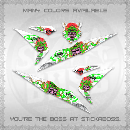BEAT FI V2 INDO FOR WHITE DECALS (2026 NEW SAMURAI MOTIF) STICKER KITS BY STICKABOSS