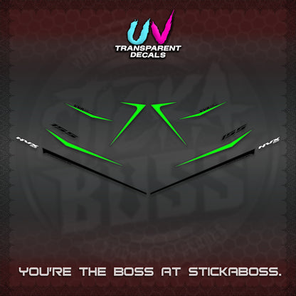 AEROX 155 V2 UV TRANSPARENT DECALS (2026 NVX MINIMALIST 01) STICKER KITS BY STICKABOSS
