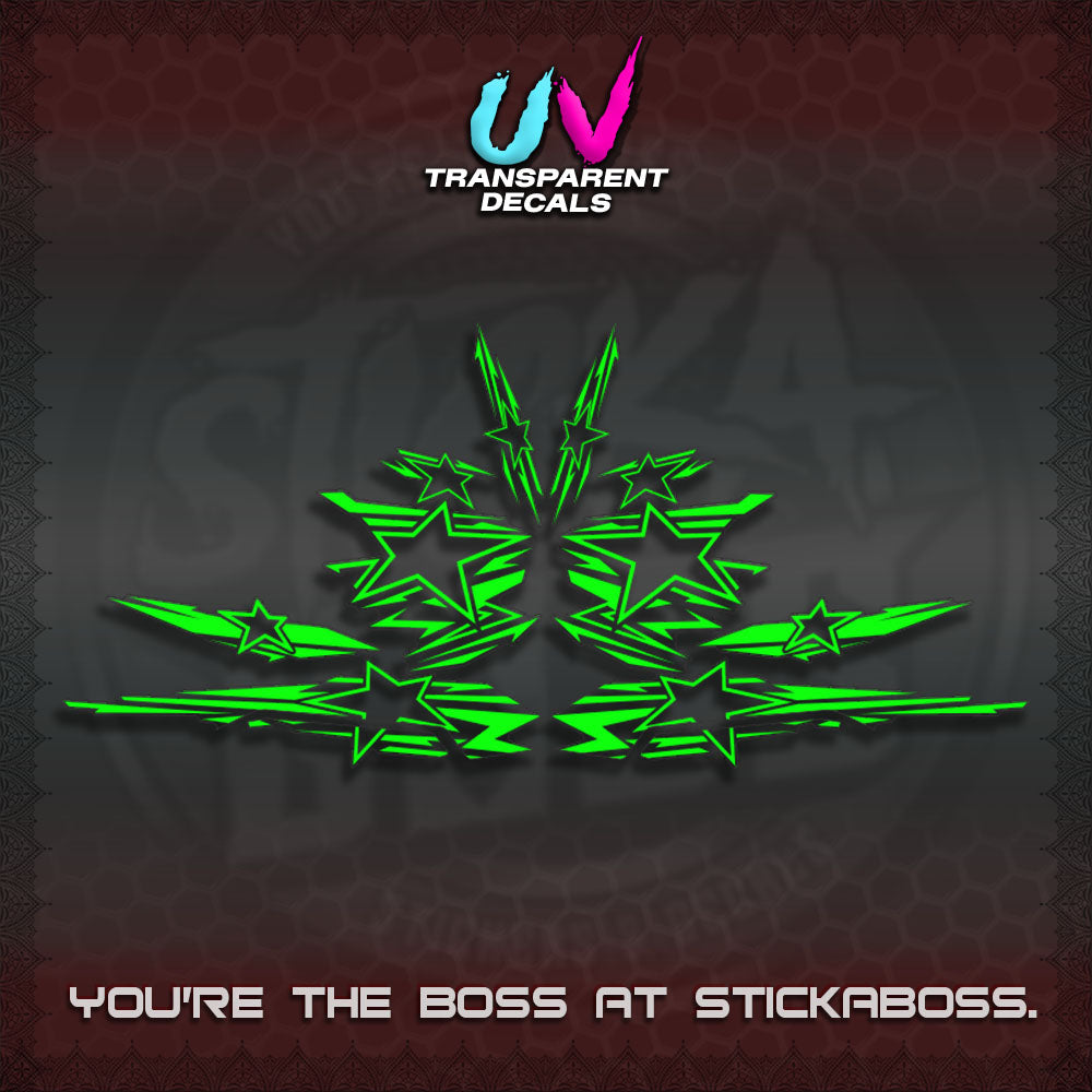 AEROX V3 INDO UV TRANSPARENT DECALS (0006 NEW STAR EDITION)STICKER DECALS By STICKABOSS