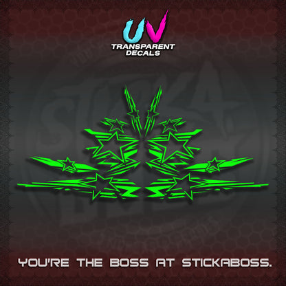 AEROX V3 INDO UV TRANSPARENT DECALS (0006 NEW STAR EDITION)STICKER DECALS By STICKABOSS