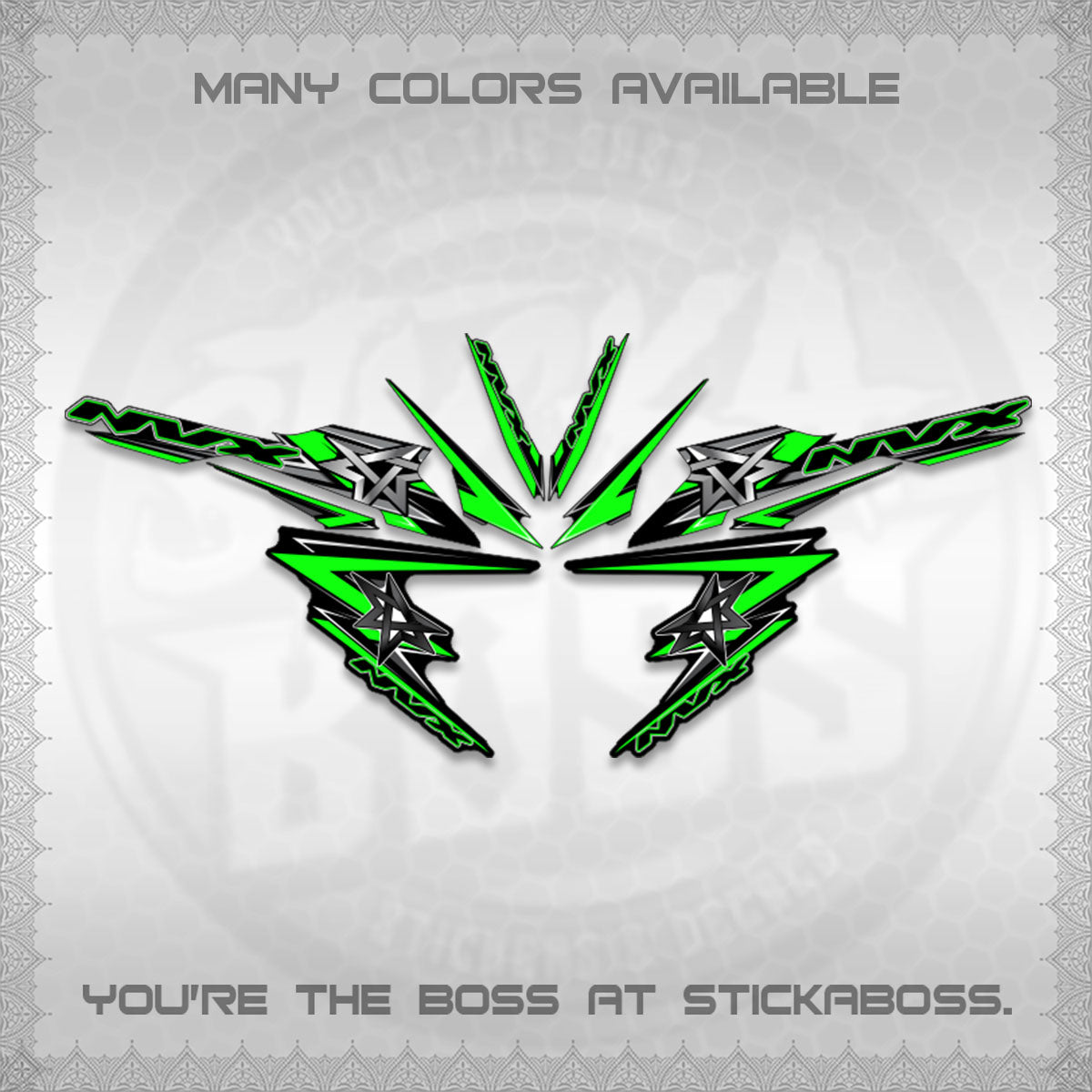 AEROX V3 INDO DECALS (ALPHA TURBO 0002)STICKER DECALS By STICKABOSS