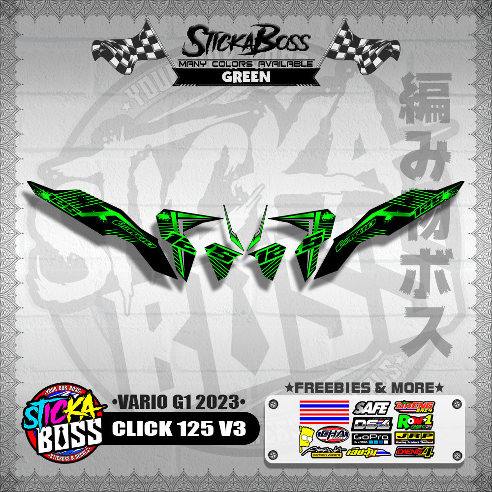 CLICK 125 V3 DECALS ( VARIO G1 2023 )【WITH FREEBIES】