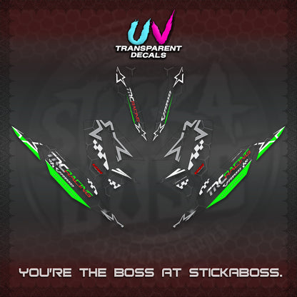 CLICK V4 UV TRANSPARENT DECALS (2026 TRC RACING DESIGN)STICKER KITS By STICKABOSS