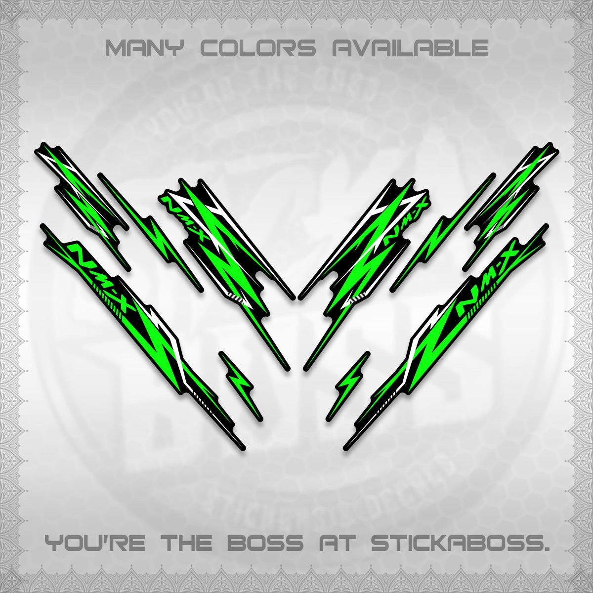 NMAX V2 DECALS (2024 NM A8 STYLE) STICKER DECALS By STICKABOSS