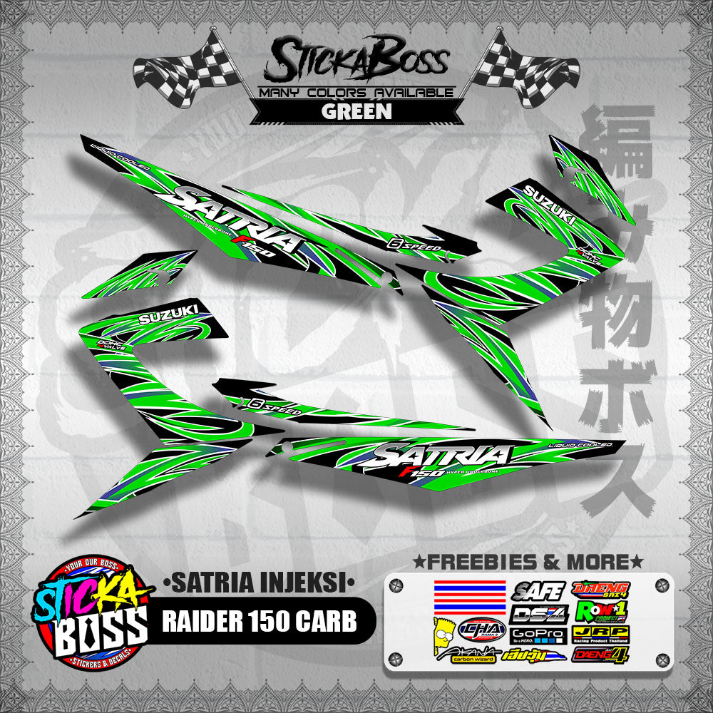 RAIDER 150 CARB DECALS ( SATRIA INJEKSI )【WITH FREEBIES】