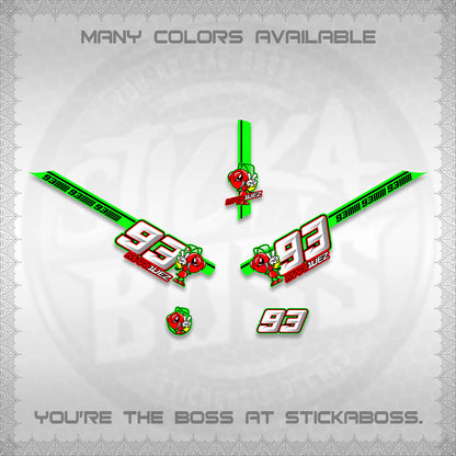 GIORNO 125 DECALS (MARQUEZ 93 DESIGN) STICKER DECALS BY STICKABOSS