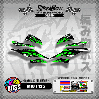MIO I 125 DECALS ( EGO SOLARIZ FIRE CUSTOM )【WITH FREEBIES】