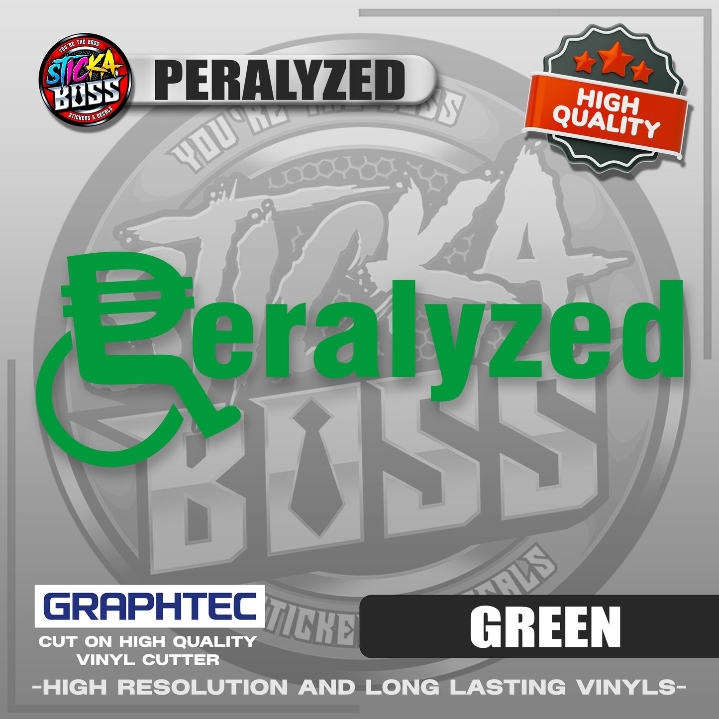 PERALYZED | VINYL WATERPROOF CUT-OUT STICKER DECALS【Stickaboss】