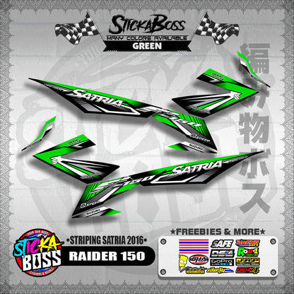 RAIDER 150 DECALS ( STRIPING SATRIA 2016 ) [ PREMIUM GLOSSY LAMINATED ]【WITH FREEBIES】