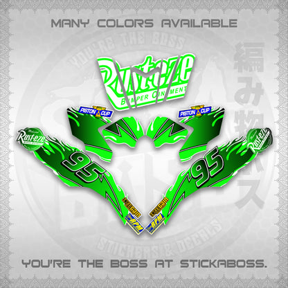 CLICK 125 V3 ( FOR WHITE LIGHTING MCQUEEN DESIGN ) STICKER DECALS By STICKABOSS