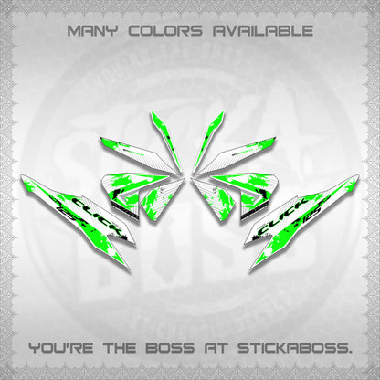 CLICK V2 MALAY FOR WHITE DECALS (HITAM STRIPING 03 MOTIF)STICKER DECALS By STICKABOSS