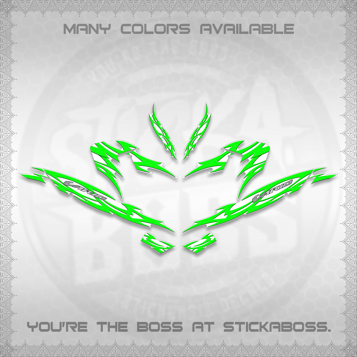 CLICK 125 V4 INDO VARIO FOR WHITE DECALS (2026 NUSANTARA STRIPING) STICKER DECALS By STICKABOSS