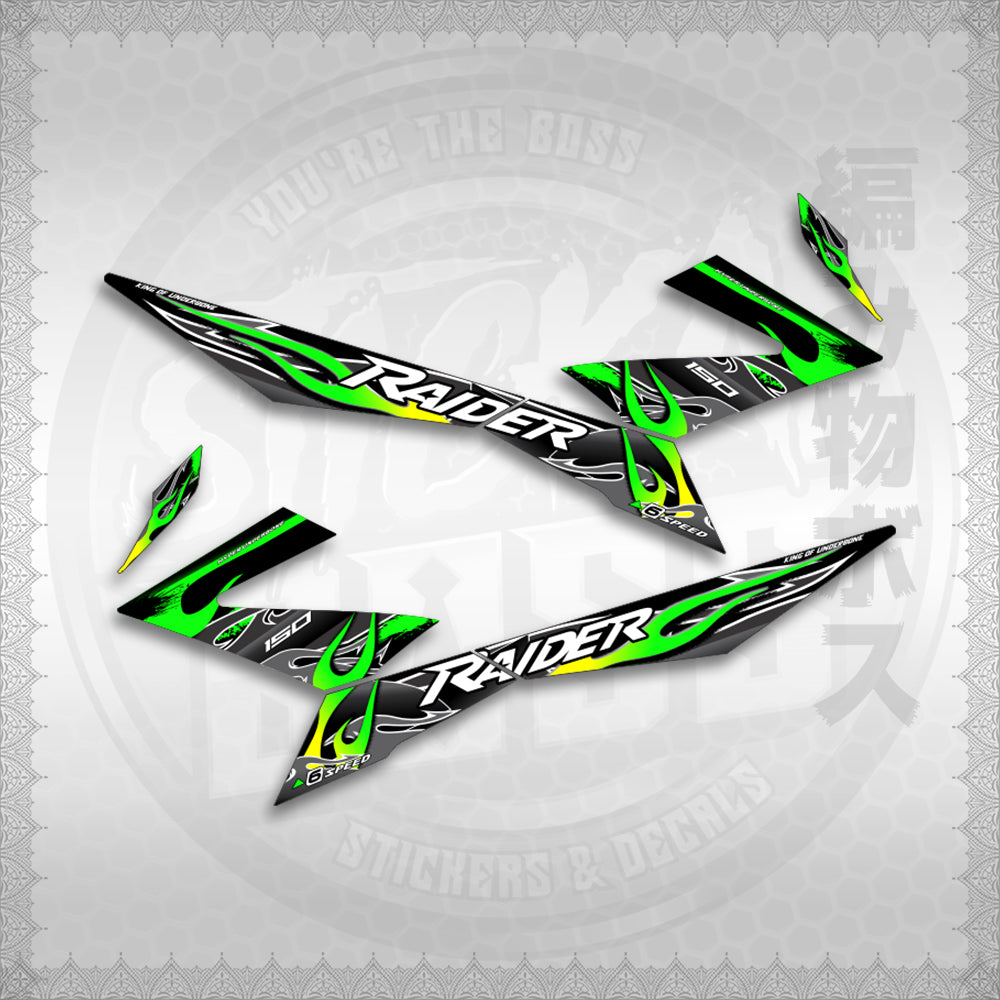 STICKER DECALS for RAIDER 150 FI MALAYSIAN (RFITRXFIFLCU) By STICKABOSS (SOFIE LAMINATED WATERPROOF)