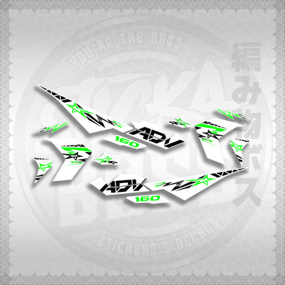 STICKER DECALS for ADV 160 (ALXOMINFOWH) By STICKABOSS (SOFIE LAMINATED WATERPROOF)