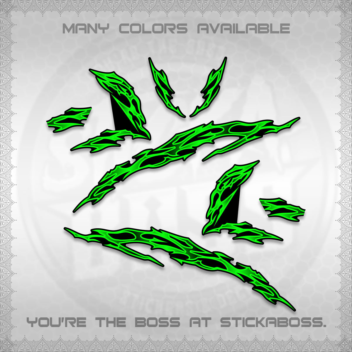 CLICK 125 V3 DECALS (2026 T2 LIGHTNING DESIGN) STICKER KITS BY STICKABOSS