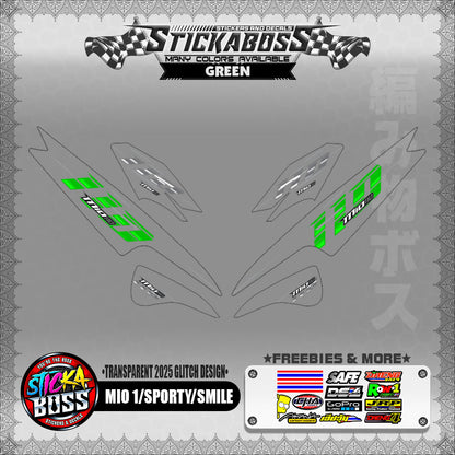 【PREMIUM UV PRINT】TRANSPARENT MIO 1/SPORTY /SMILE STICKER DECALS (2025 GLITCH DESIGN )