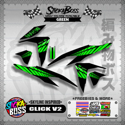 CLICK V2 DECALS ( SKYLINE INSPIRED )【WITH FREEBIES】