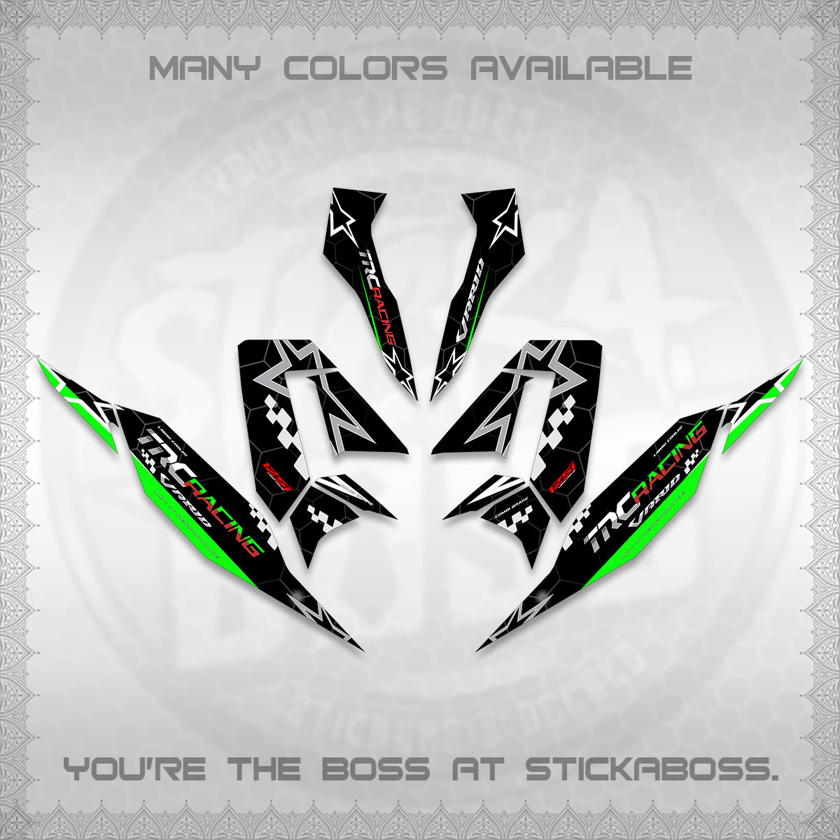 CLICK V4 DECALS (2026 TRC RACING DESIGN)STICKER DECALS By STICKABOSS