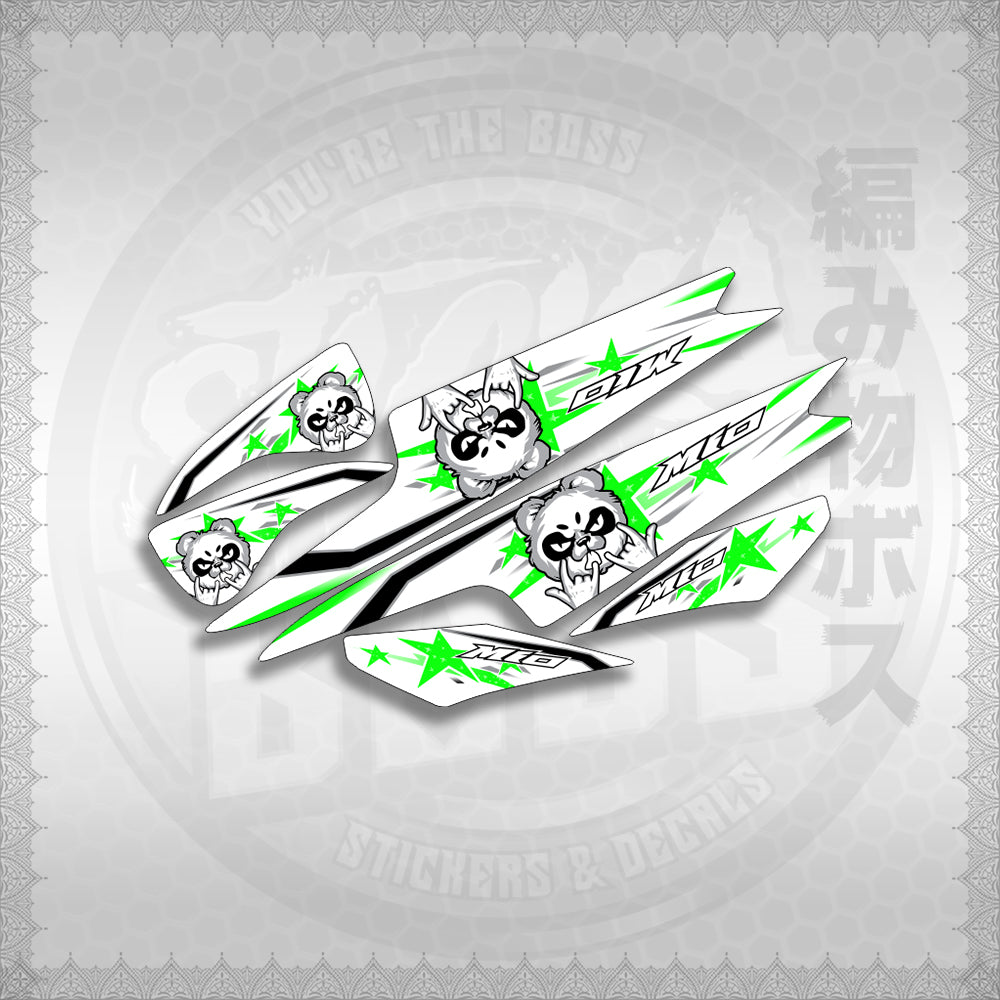 STICKER DECALS for MIO SPORTY / SMILE (MSPSPAST) By STICKABOSS (SOFIE LAMINATED WATERPROOF)